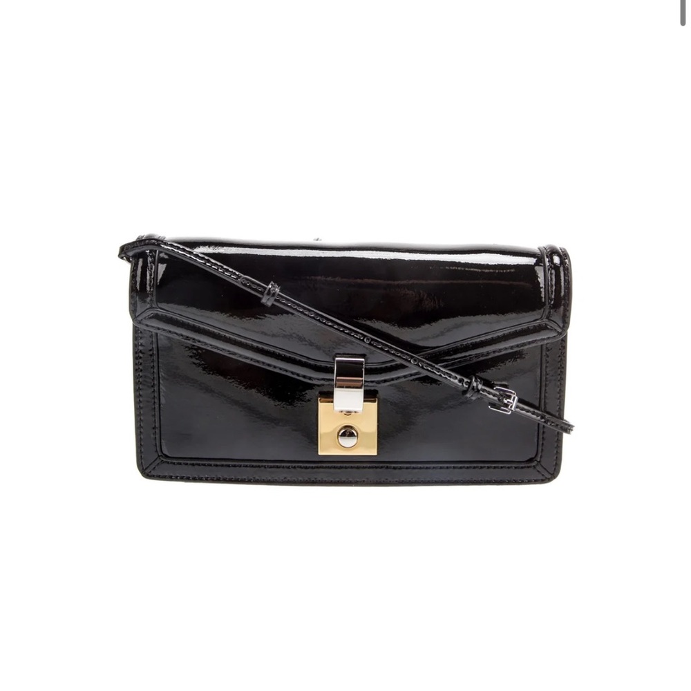 STAUD Black Leather Crossbody Bag